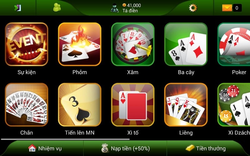 Sảnh game bài Sv388 cung cấp kho game bài khủng để người chơi thỏa sức lựa chọn